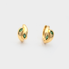 Cosimo Hoop Earrings Emerald