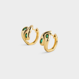 Cosimo Hoop Earrings Emerald