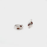 Cosimo Hoop Earrings Garnet