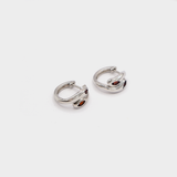 Cosimo Hoop Earrings Garnet