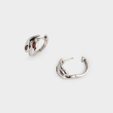Cosimo Hoop Earrings Garnet