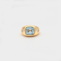 Giulia Pinky Ring Aquamarine